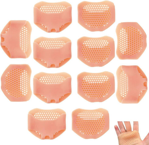 DeaHea 6 Pair Anti-Slip Workout Grips Pads Silicone Padded Weight Lifting Gloves Shock