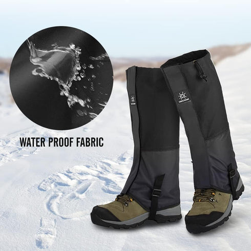 Waterproof Gaiters for Hiking, Lightweight Leg Gaiters with Upgraded Zipper Design, Breathable Shoe Gaiters for Men