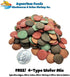 Aquatic Foods Inc. Mexico50 Freeze Dried California Blackworms with Our Beef Heart Mix for Discus, Cichlids, All