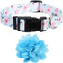 2 Pack Floral Dog Collar with Removable Flower, Adjustable Nylon Pet Collars for Large Dogs