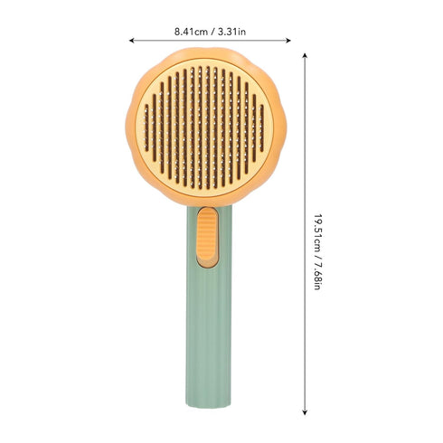 Pet Grooming Brush - Portable Self Cleaning Slicker Brush for Indoor Cats, Dog Brush for Shedding Short and Long Haired