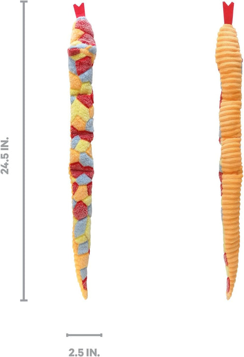 ASPCA Snake Dog Toy - Squeaky Plush Teasing Toy for Pets, 24 Inches Long, One Piece