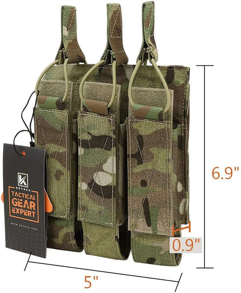 KRYDEX Open Top Triple MP7 MP5 MP9 Magazine Pouches Molle