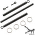 Set 4Pcs Spreader Bar Stainless Steel, Expandable Exercise Bar with Adjustable Straps, Stretching Workout Fitness Gear