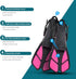Kids Snorkeling Set, Children Mask Fin Snorkel Gear with Adjustable Flippers & Travel Bags