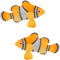2 Pack Silicone Artificial Aquarium Floating Clownfish Decoration Fish Tank Decor Underwater Saltwater Fake Fish