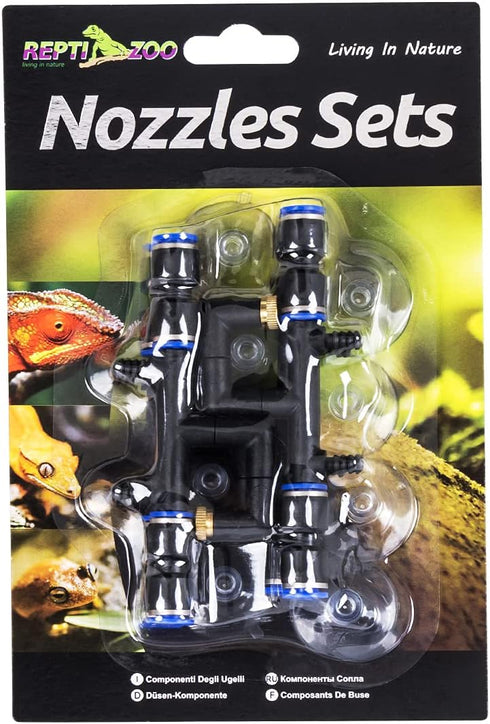 REPTI ZOO Adjustable Fine Misting Spray Nozzles, 4 Pieces, Water for Reptiles