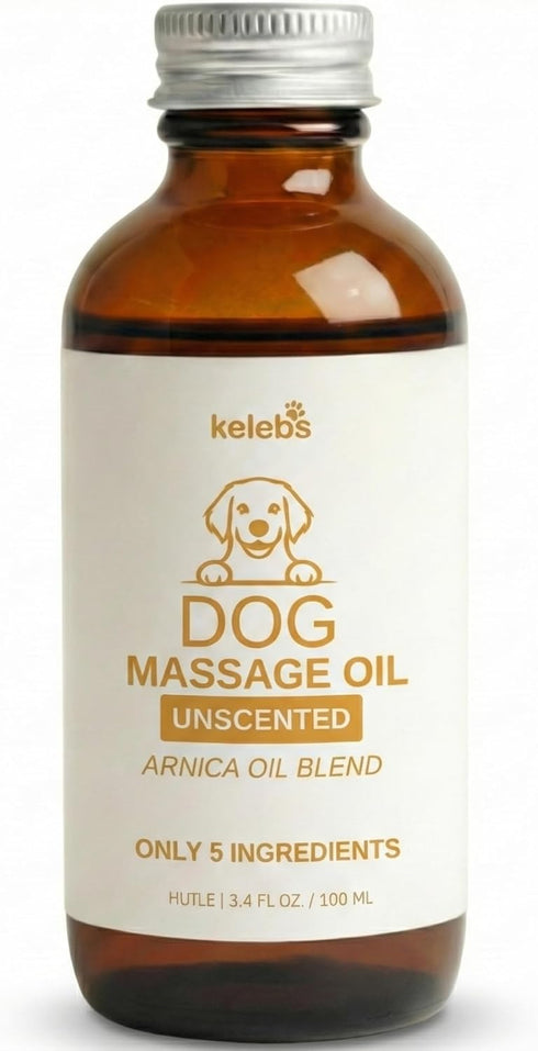KELEBS Dog Arnica Massage Oil | Pain Relief for Muscles, Arthritis, Hips,