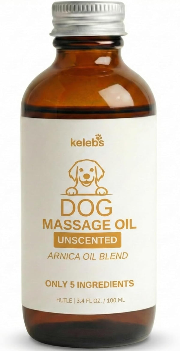 KELEBS Dog Arnica Massage Oil | Pain Relief for Muscles, Arthritis, Hips,
