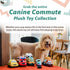 Commute, P.L.A.Y. Cute Plush Dog Toys - Canine Travel Themed Durable Squeaker Chew Toy, Great for Puppies & Small