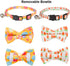 ADOGGYGO 2 Pack Cat Collar with Bow Tie Bell, Breakaway Kitten Collar with Removable Bowtie Carrot Pattern