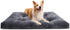 Dog Crate Bed Washable Jumbo Dog Beds for Large Dogs, Deluxe Thick Flannel Fluffy Comfy Kennel Pad, 48 x 29 Inch, Gray