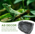 Reptile Bowls, 2 Pcs Feeding Dish with Clamp & Shovel, Resin Rock Water & Food Bowls for Reptiles