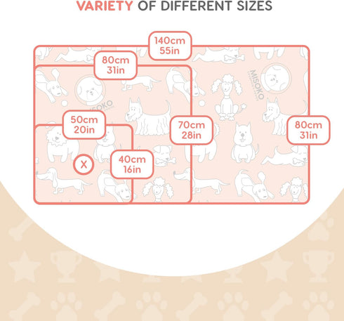 Misoko&Co Champion's Choice 48.5" 48.5" 2pcs Washable Pee Pads for Dogs - Large Reusable Puppy Pads for Potty Training