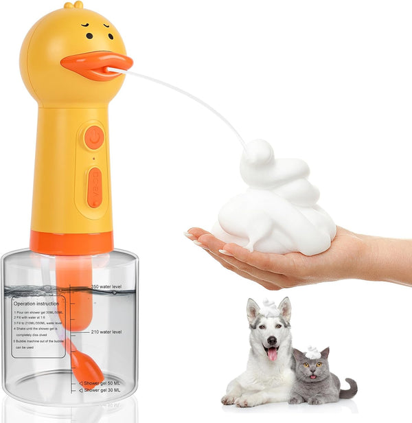 Electric Foaming Shampoo Dispenser for Dog and Cat Bathing, Rechargeable Soap Foaming Machine for Cleaning