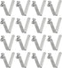 HARFINGTON 16pcs Single Button Kayak Paddle Snap Spring Clip, 65Mn Spring Steel V-Shaped Locking Tube