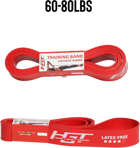 HGT Long Resistance Band - Extra Strength Latex-Free Workout Band for Yoga, Pilates & Stretching - Home/Gym Exercise