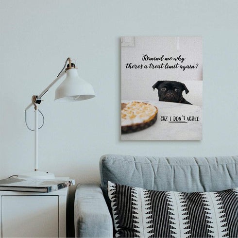 Stupell Industries House Pet Dog Treat Limit Phrase Sassy Kitchen Wall Art, 24x30, Designed by Ziwei Li