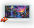 Aquarium Background with Galaxy Space Planet Design - Waterfall Landscape Tapestry for Fish Tank Decor