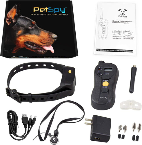 PetSpy P620 Dog Training Shock Collar, Waterproof Remote Trainer E-Collar with Vibration, Electric Shock, Beep for