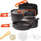 Gutsdoor Camping Cookware Set - Lightweight Stackable Pot Pan Bowls with Storage Bag for Outdoor Hiking