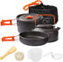 Gutsdoor Camping Cookware Set - Lightweight Stackable Pot Pan Bowls with Storage Bag for Outdoor Hiking