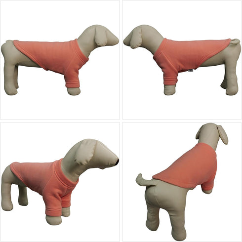 Lovelonglong Dog Sweatshirt and Pullover for Small to Large Dogs - Cold Weather Protection in Lobster-Pink XL
