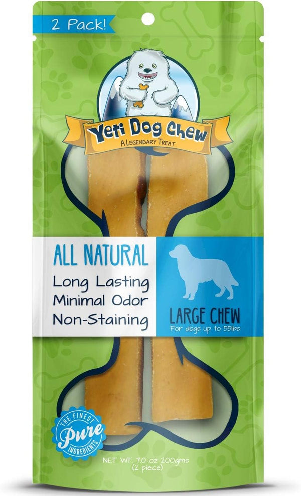 Yeti Dog Chew - Healthy Long Lasting Yak Cheese Chews for Large, Medium, Small Dogs - 7 oz