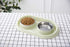 Double Dog Cat Food Bowls - Stainless Steel Pet Bowls with Non-Skid PP Station, No-Spill Feeder for Dogs
