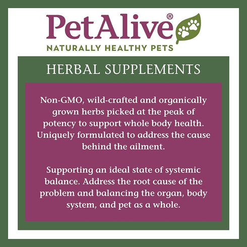 PetAlive C-Caps, All Natural Herbal Supplement for Dogs and Cats, Promotes Cellular and Immune Health, 60 Veggie Caps