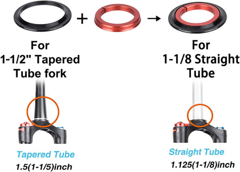 VGEBY1 Bicycle Headset Tapered Tube 42 52MM, Bike Front Fork Headset Cycling Accessory