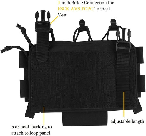 Triple 5.56 Mag Pouch with Utility Bag, Hook-and-Loop Tactical Placard for Magazines