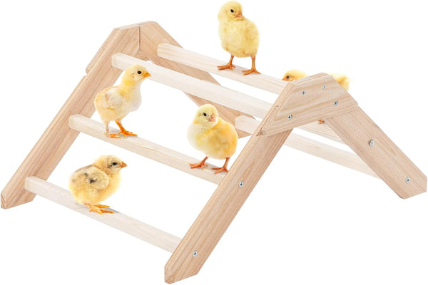 PETSFIT Chick Perch Prevent Rotation Design, Strong Wooden Chicken Roosting Bar, Easy