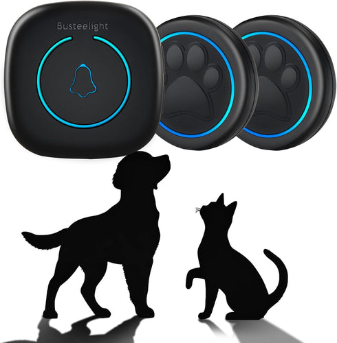 Soft Ring Blk Dog Bells to Go Outside - Wireless Dog Door