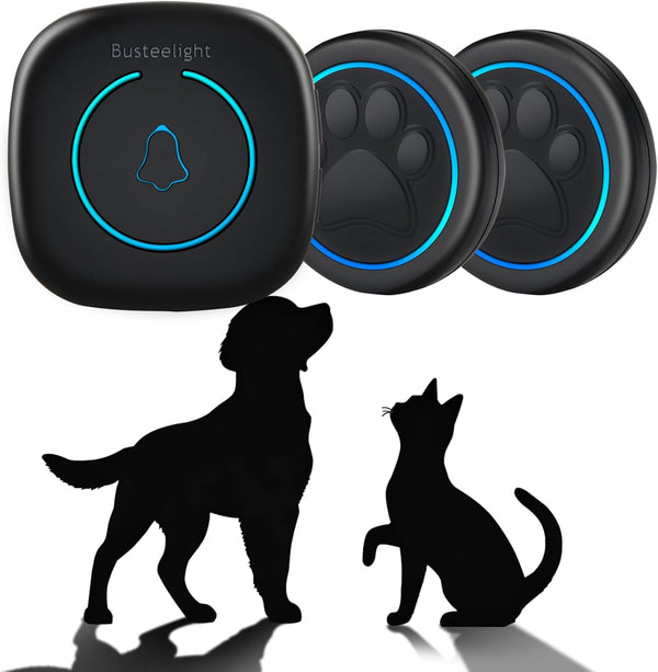 Soft Ring Blk Dog Bells to Go Outside - Wireless Dog Door