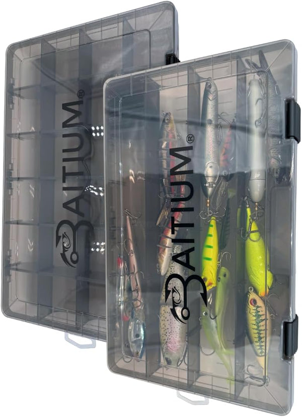 Fishing Tackle Box Organizer, Tackle Boxes with Dividers, 3600 or 3700 Tackle Tray, Fishing Gear (2 Pack)