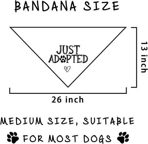 Luptiteuy Adopt Me Bandanas for Dogs Just Adopted Dog Bandana Adopt Me Baby Dog Announcement Photo Prop Pet Scarf