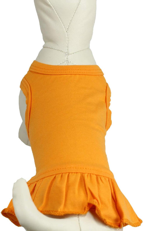 Pet Clothes Small Dog Blank Color Sport Dress T-Shirts Tee Dresses Tanks Top for Small Female Dogs, 100% Cotton (XS,