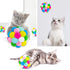 MAIYU Cat Toy Balls (4 PCS) - Colorful Interactive Cat Ball Toy with Built-in Bell, Soft Pompom Balls for Indoor Cats