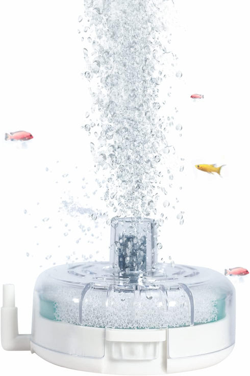 UPETTOOLS Mini Aquarium Sponge Filter, Detachable Submersible Filter with Air Stone for 2-6 Gallon Fish Tank