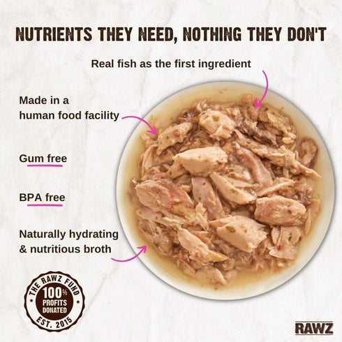 Rawz Natural Premium Canned Cat Wet Food, 12 Pack Variety Bundle, 5.5 oz Cans