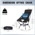 Backpacking MOON LENCE Folding Portable High Back Camping Chairs for Adults, Adjustable Oversize Lightweight for Beach