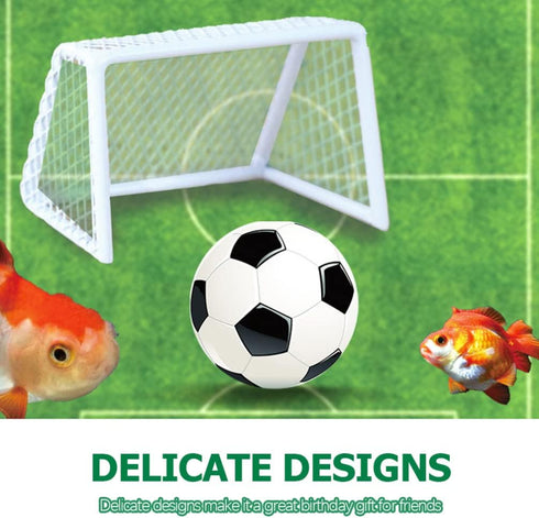 POPETPOP Fish Tank Decorations Mini Soccer Goal, Indoor Mini Net Football Frame Toy for Aquarium Decor