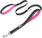 PoyPet 5 Feet Heavy Duty Dog Leash, Car Seat Belt, 2 Handles, Padded Traffic Grip for Extra Control (Pink)