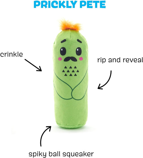 Barkbox BARK Prickly Pete Rip & Reveal Chew Toy for Dogs and Puppies, Small