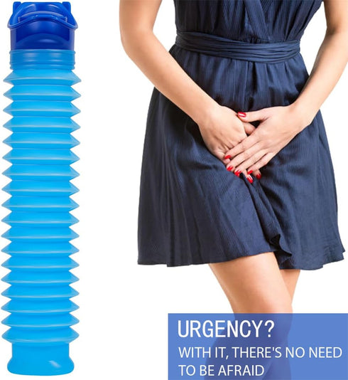 NUOOO 750ml Emergency Toilet Portable Potty Pee Bottles for Male Female Kids Shrinkable Urinal Urine Bottle Outdoor