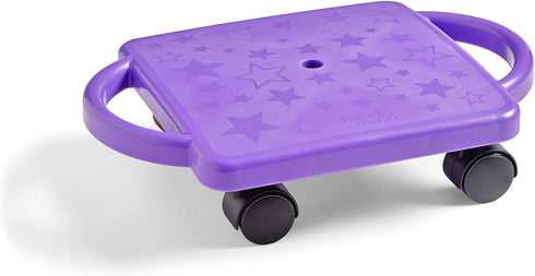 hand2mind Purple Indoor Scooter Board with Safety Handles for Kids Ages 6-12, Pack of 1, Physical Education Supplies