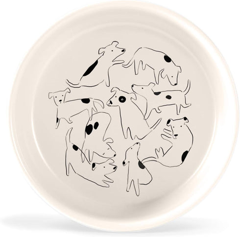 Fringe Studio Nosey Dog Spot Medium Pet Bowl (479001) Natural Stoneware