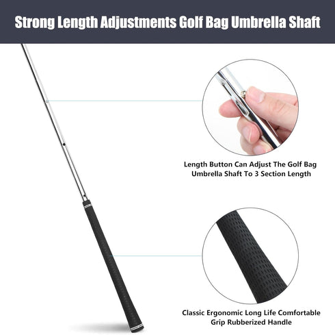 Golf Bag Umbrella for Club Protection Rain Cover Flex Umbrella