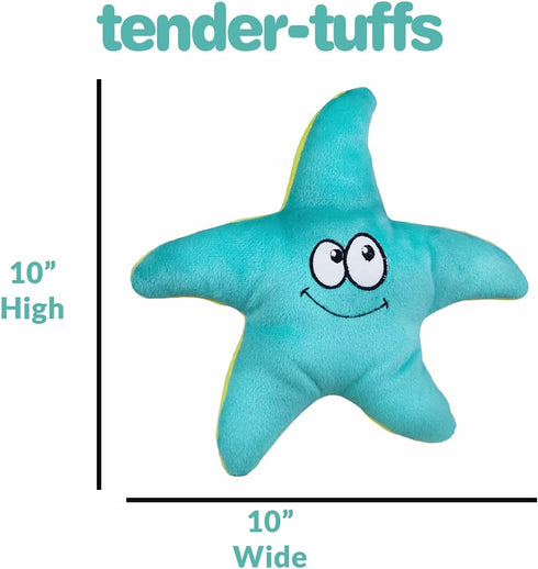 SmartPetLove Tender-Tuffs Easy Grab Small Squeaky Soft Plush Starfish Dog Toy for Puppies and Adult Dogs